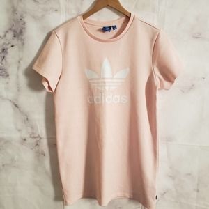 ADIDAS Pink White Short Sleeve Shirt